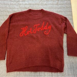 American Eagle Hot Toddy Red Crewneck Sweater - Women’s M
